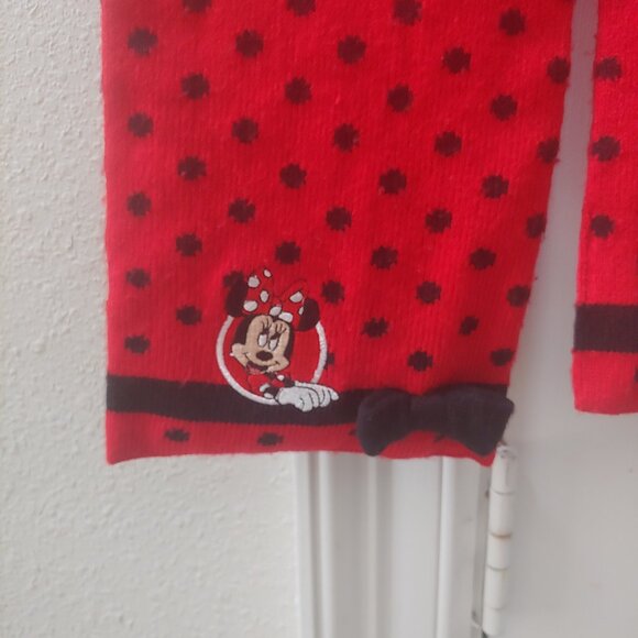 Disneyland Paris Minnie Mouse Red Infant Kids Winter Scarf - Picture 2 of 5